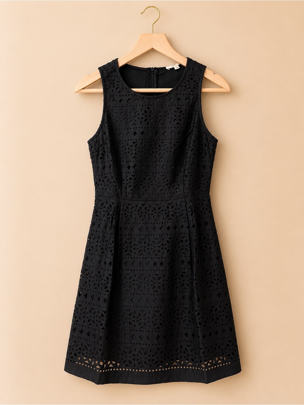 Just Me Black Sleeveless Eyelet Fit & Flare Dress-Brand new ✨✨✨✨